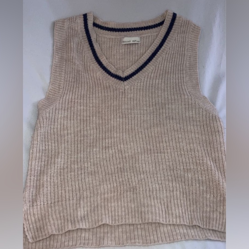 Bècool cream sweater vest s/m